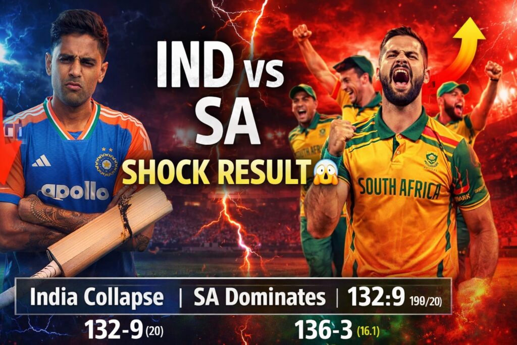 IND vs SA Result 2026 shocking match where India collapsed and South Africa dominated