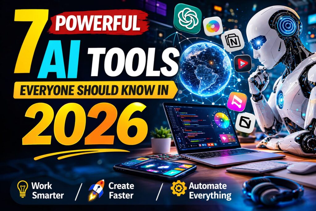 AI tools in 2026 – 7 powerful artificial intelligence tools everyone should know