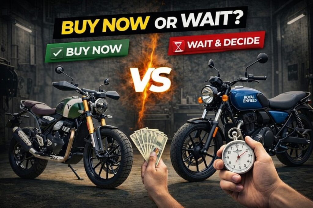 Triumph 350 launch India buy now or wait decision Hunter 350 rival comparison