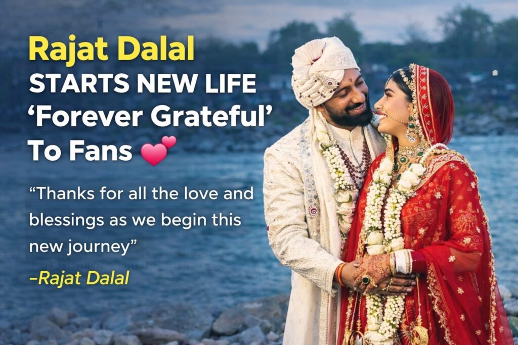 Rajat Dalal wedding emotional moment with wife riverbank ceremony
