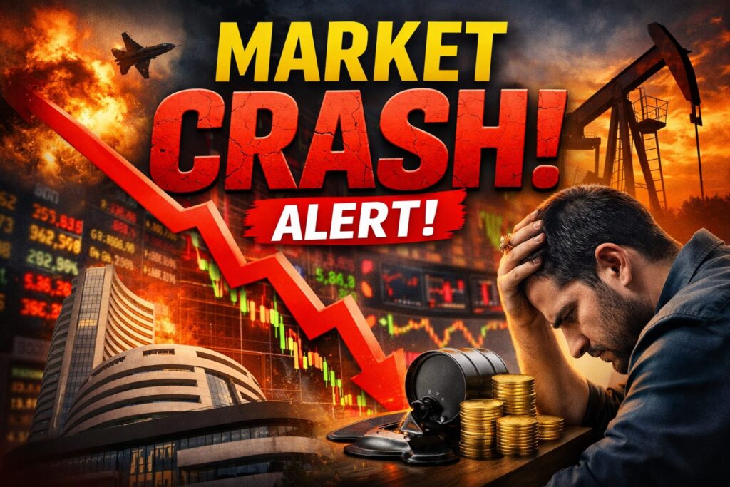 Stock Market Crash Today as Sensex falls sharply amid Iran war and rising oil prices