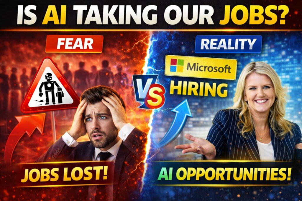 Microsoft HR Overhaul 2026 AI jobs fear vs reality impact on employment and hiring trends
