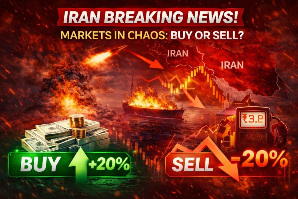 Iran Breaking News market impact showing buy or sell decision during oil crisis

