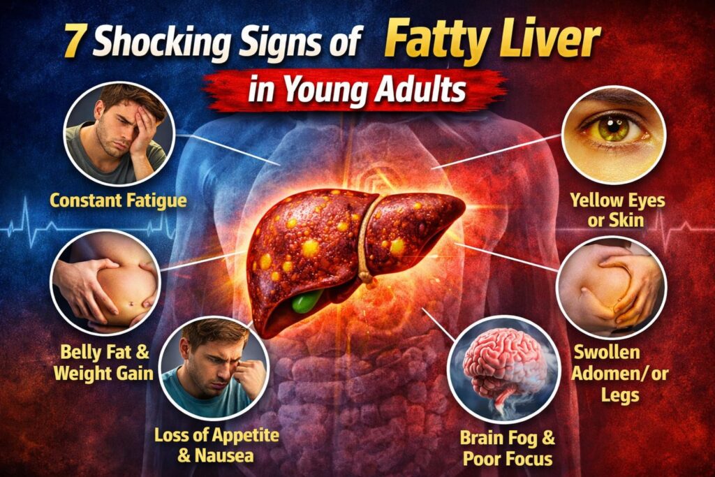 Fatty Liver Symptoms in Young Age: 7 Shocking Signs You Should NOT Ignore Fatty Liver Symptoms in Young Age 7 warning signs infographic