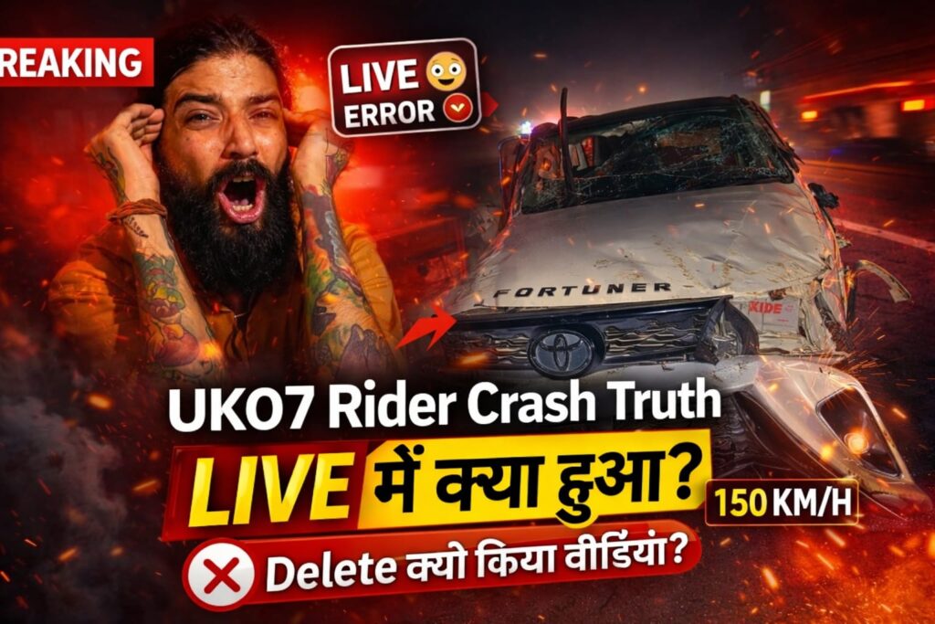 UK07 Rider Crash live accident Anurag Dobhal Instagram livestream car crash 150 kmh video delete reason