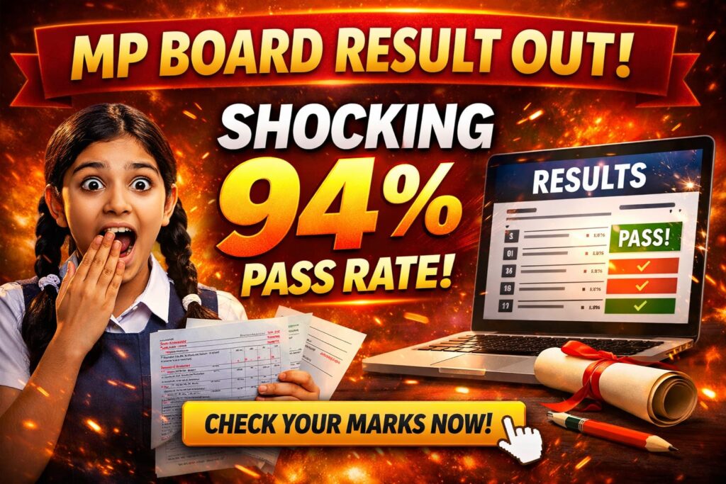 MP Board Result 2026 LIVE: Incredible 94% Pass Rate – Check Class 5 & 8 Marks Fast MP Board Result 2026 shocking 94 percent pass rate class 5 and 8 result check online