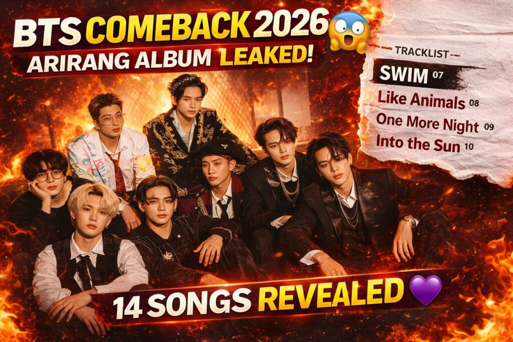 BTS Arirang tracklist 14 songs revealed 2026 comeback