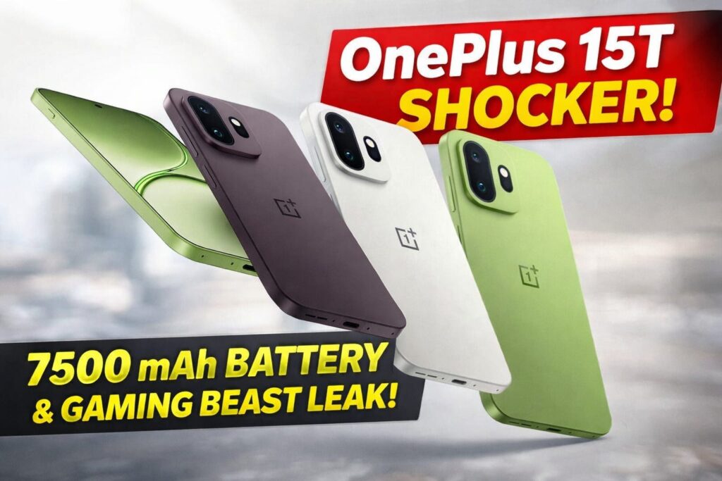 OnePlus 15T Launch 7500mAh battery gaming phone leak