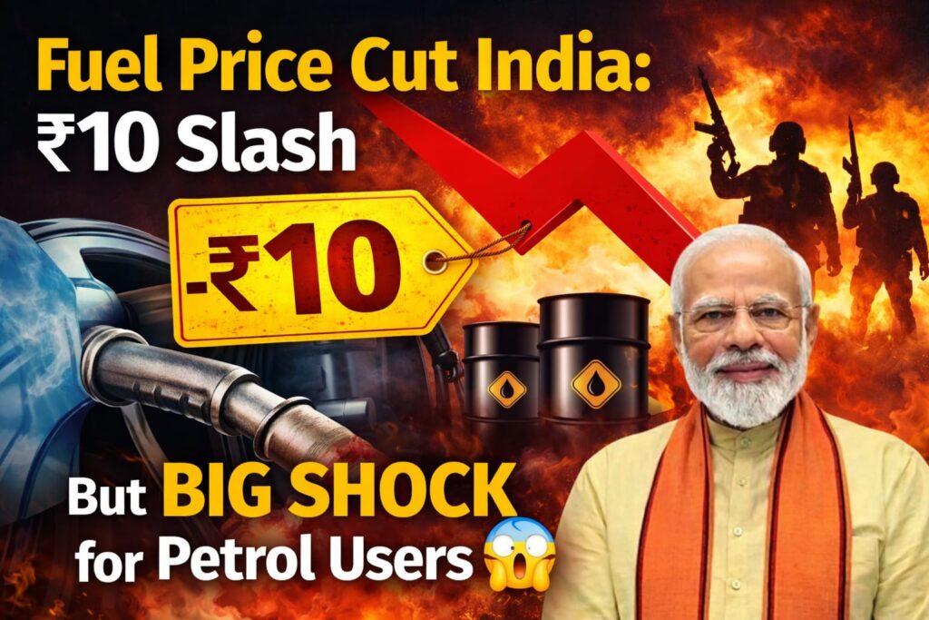 fuel price cut India ₹10 slash big shock petrol users Iran war impact