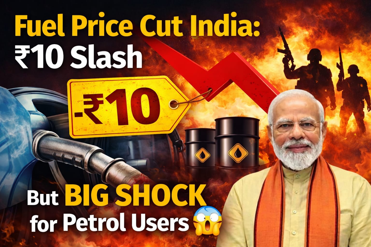 Home Fuel Price Cut India SHOCK: ₹10 Duty Slash But No Relief Amid Iran War