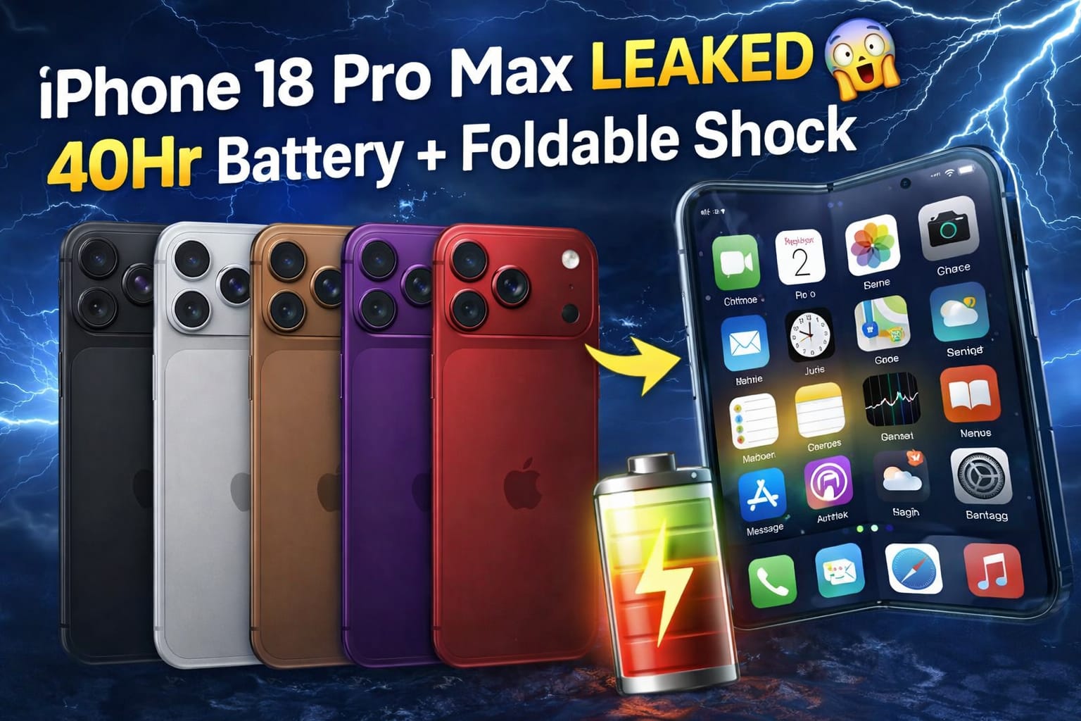 Home iPhone 18 Pro Max SHOCKING Leaks: 40Hr Battery, A20 Chip & Foldable Surprise