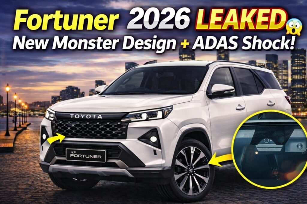 Toyota Fortuner 2026 leaked new design with ADAS features and aggressive front look