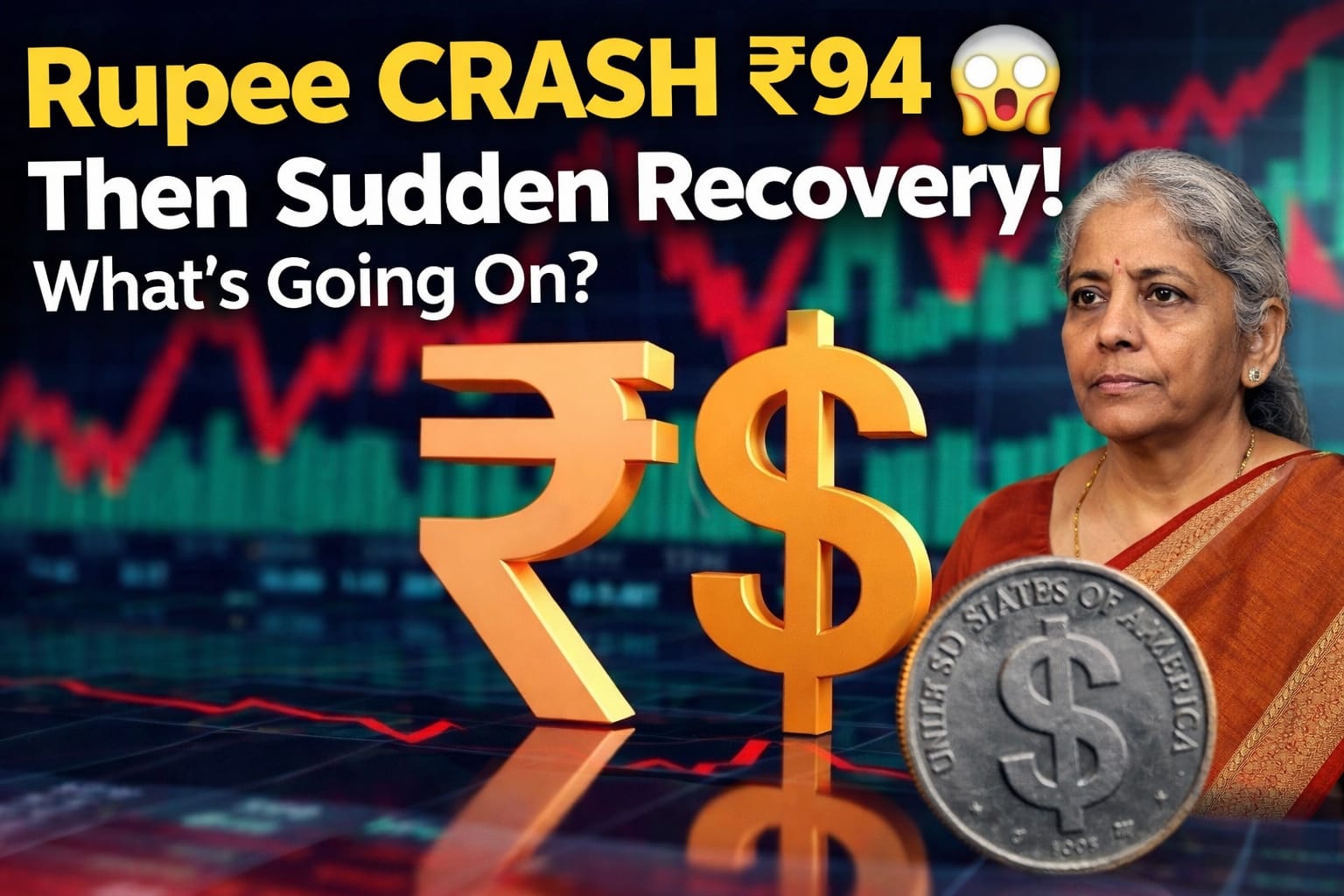 Home Rupee Crash to ₹94 SHOCKING Surge 😱 Then Sudden Recovery! What’s REALLY Happening?