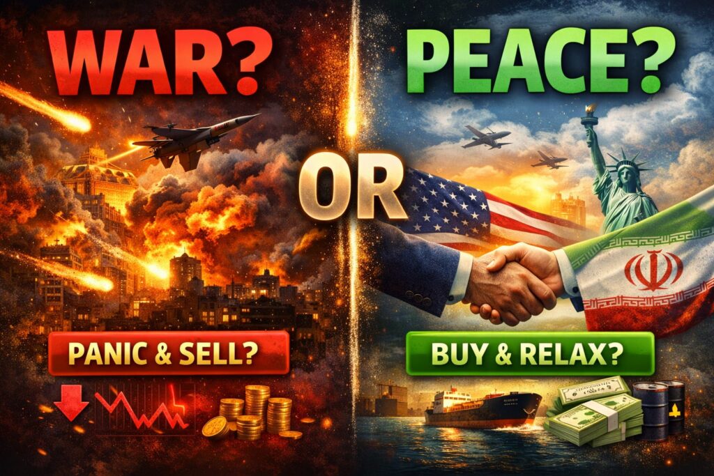 Trump Iran talks war vs peace decision oil market panic or buy analysis
