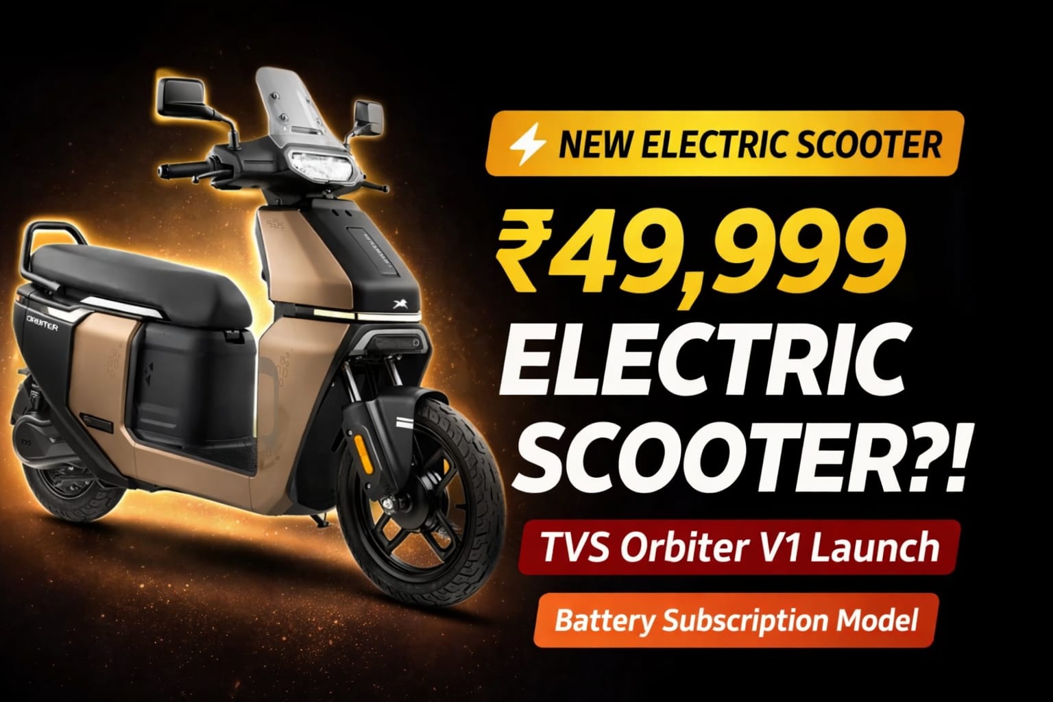 Home TVS Orbiter V1 Electric Scooter Launch: ₹49,999 Price Creates Massive Buzz in India