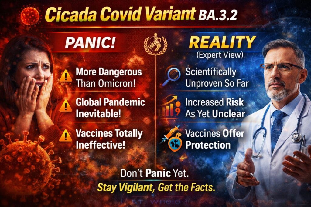 Cicada Covid Variant SHOCK: 75 Mutations Found in 23 Countries – Should You Be Worried? 😱 Cicada Covid variant panic vs reality expert view BA.3.2 risk analysis