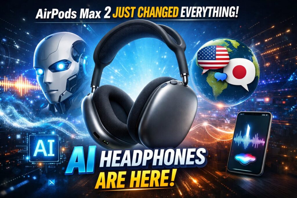 Apple AirPods Max 2 Launch: 5 Shocking Upgrades That Change Everything (Price, AI Features & More) AirPods Max 2 AI headphones with H2 chip and live translation features