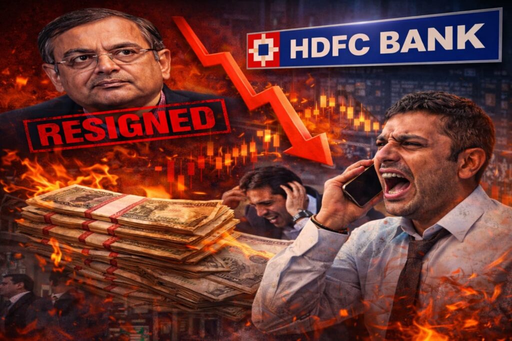 HDFC Bank share price today falls sharply after chairman resignation triggering stock market panic
