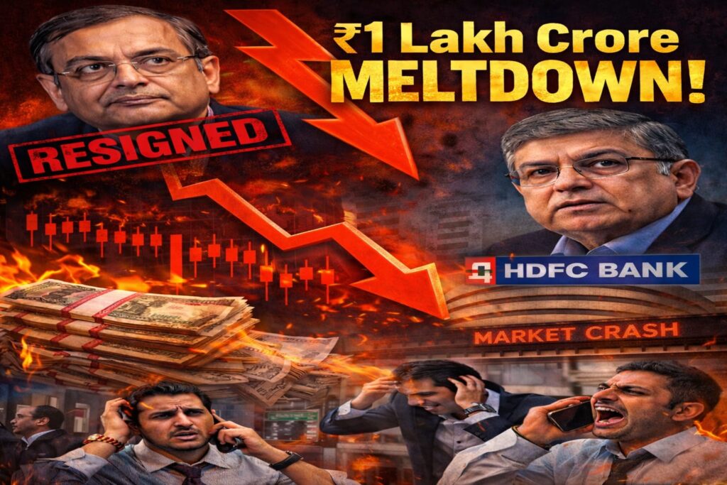 HDFC Bank share price today crashes after chairman resignation causing ₹1 lakh crore market loss