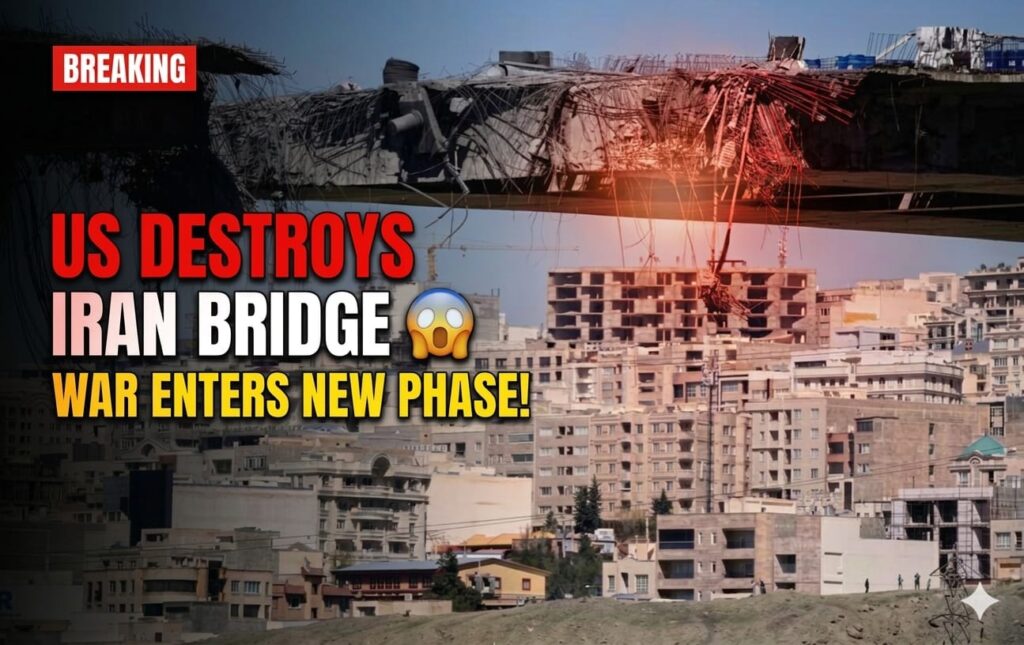 Iran War 2026 US destroys Iran bridge escalation breaking news