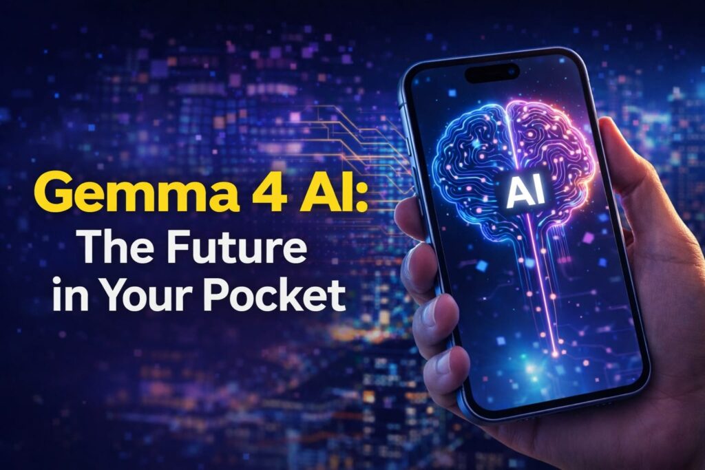 Gemma 4 AI model future on smartphone artificial intelligence technology concept