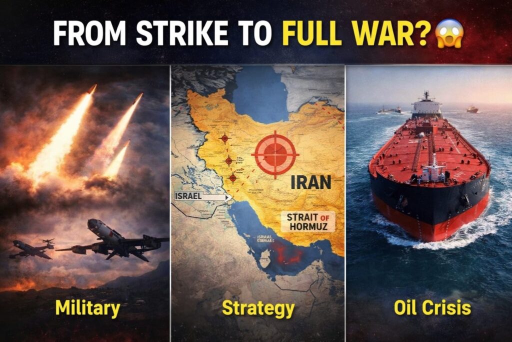Iran War 2026 escalation from military strikes to oil crisis explained