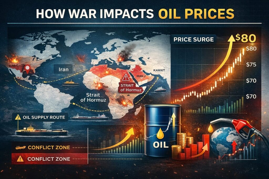 Iran war update impact on oil prices and global supply routes infographic