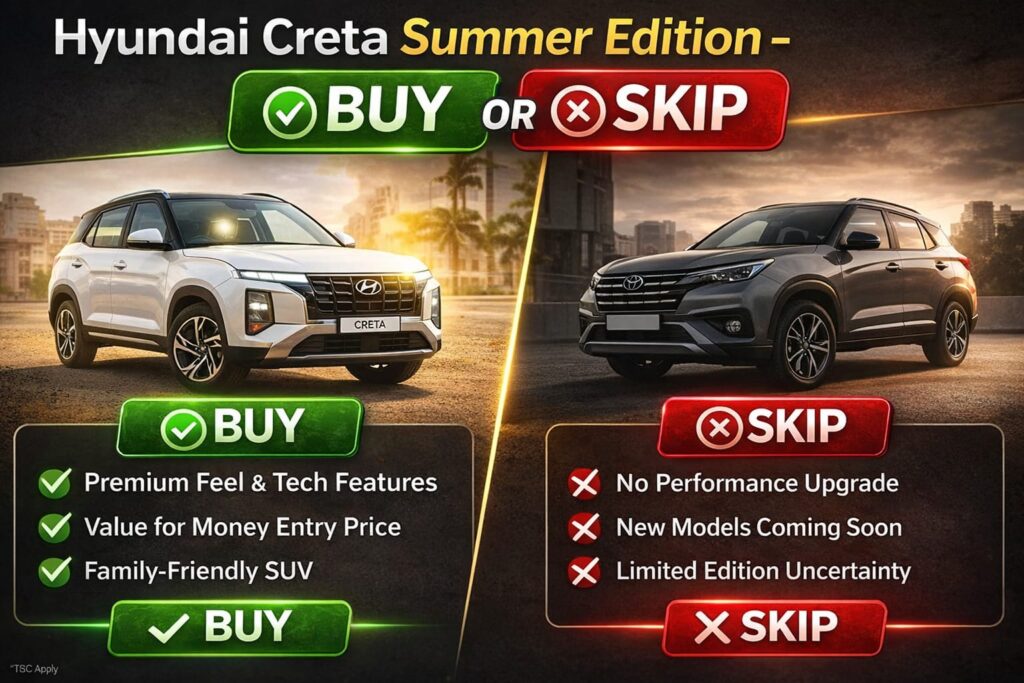 Hyundai Creta Summer Edition Launched at ₹12.06 Lakh – What I Found Shocking About This Upgrade Hyundai Creta Summer Edition buy or skip decision analysis