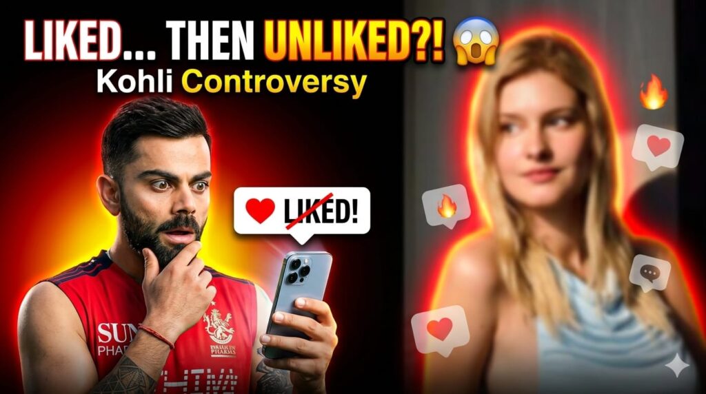 Virat Kohli Instagram like controversy viral reaction image